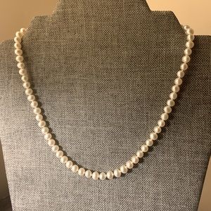 White freshwater pearl necklace by Honora. 17 inches